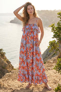 Lilac/Coral Maxi Dress