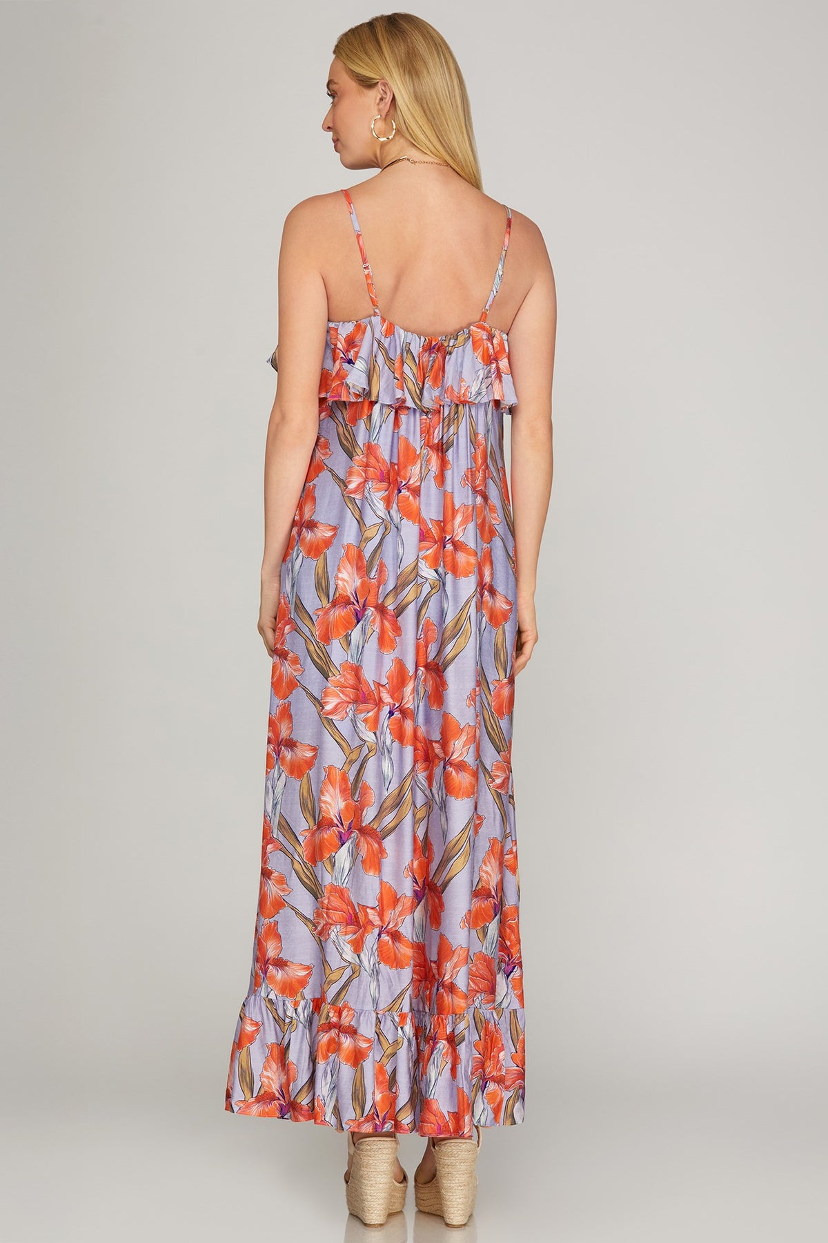 Lilac/Coral Maxi Dress